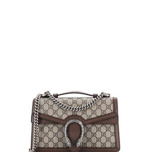 Gucci Small Dionysus Top Handle Chain Bag GG Coated Canvas